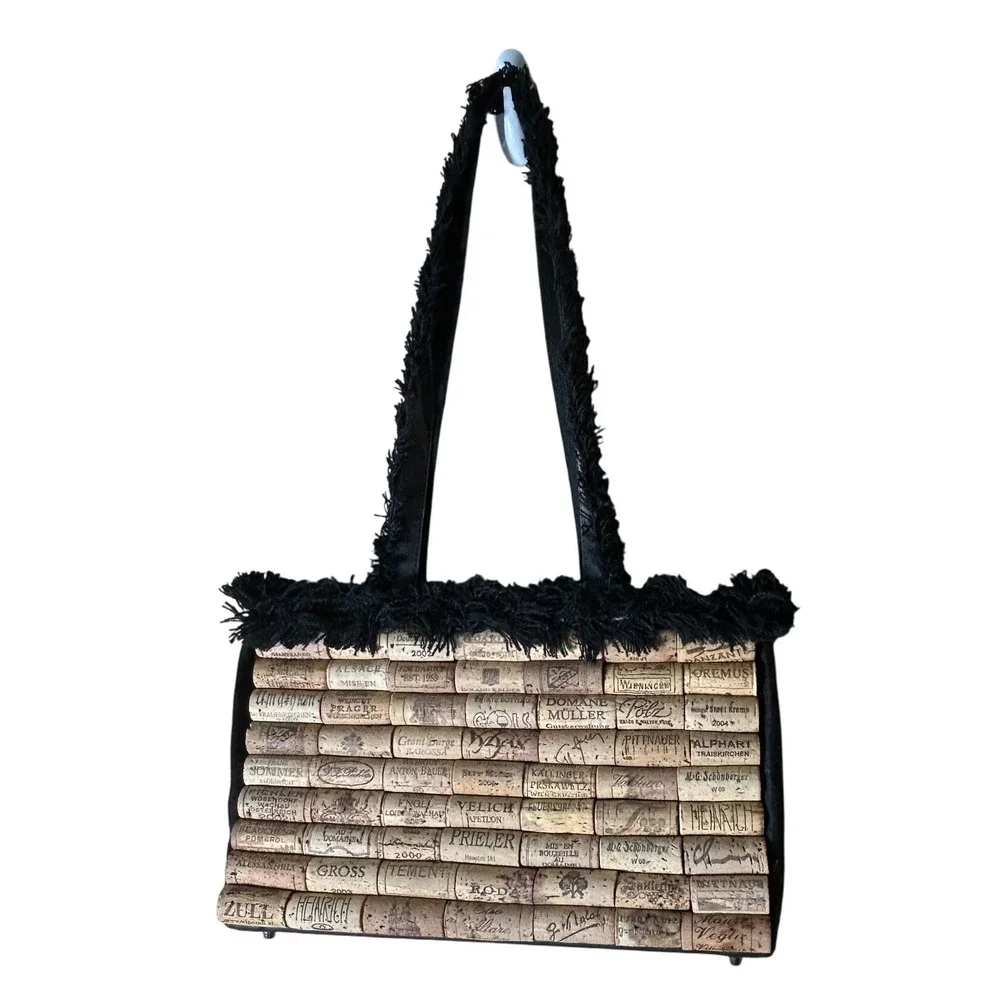 Unique Wine Cork Purse Shoulder Bag‎ Handmade Novelty Conversation Piece